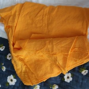 Two Yards of unused 100% Linen fabric, Marigold color